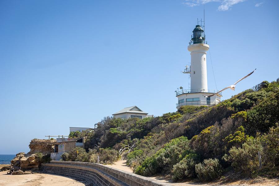 Point Lonsdale Lighthouse from the coastal walking trail