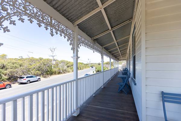 Heritage verandah with ornate Victorian ironwork